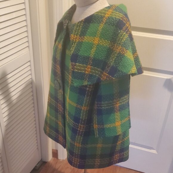 Vintage 60's plaid swing jacket - Picture 4 of 8